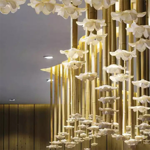 Lustres et suspensions AMJ Modern Art Decor pour hôtels, en verre LED, couleur et taille personnalisables, faits à la main, DIY, suspendus, à intensité variable, <span class=keywords><strong>50</strong></span> - Product Image 4