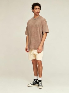 Wholesale 250gsm Heavyweight Cotton Acid Wash T Shirt Custom <b>Logo</b> Oversized Vintage Streetwear Fashion Tees Tops - Product Image 4