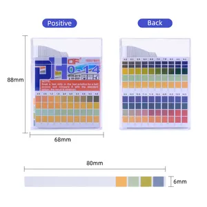 Tiras de papel de teste universal de ph, 50 peças para teste de nível de ph alcalino de ácido corporal, água potável, medida de alcance completo 0-14