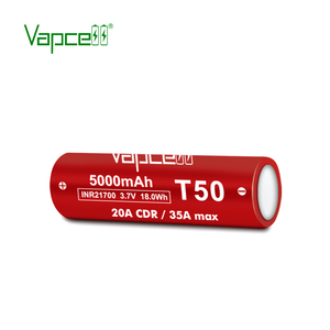 Batterie haute performance <span class=keywords><strong>Vapcell</strong></span> T50 <span class=keywords><strong>21700</strong></span> 5000mah 20A Courant de décharge continu 35A Max Haute puissance pour pack de batteries - Product Image 6