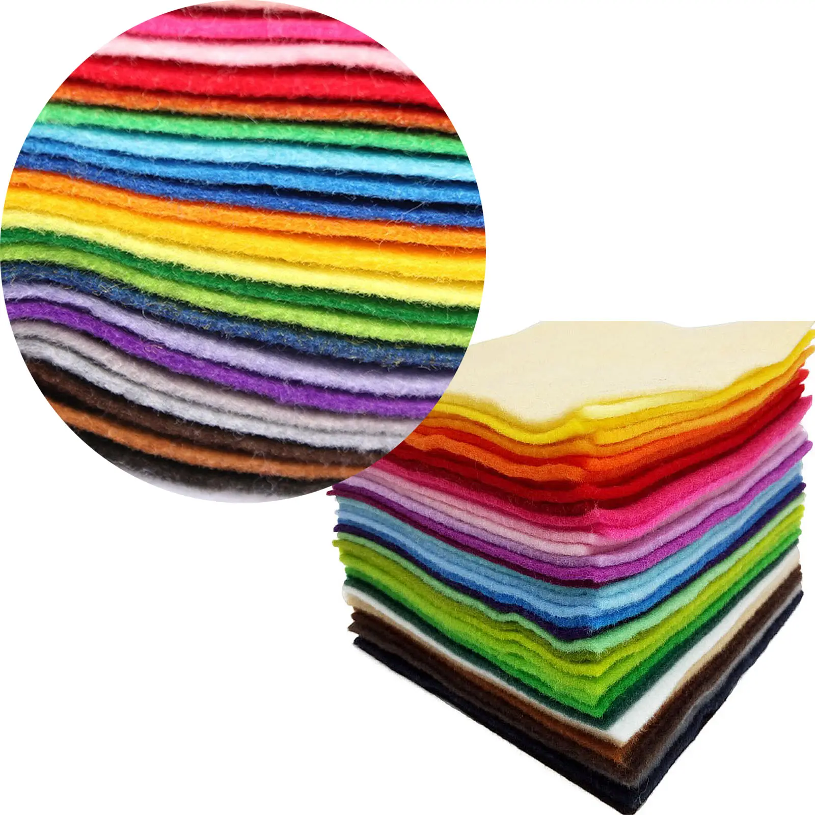 Soft flexible polyester needle punch felt 20 colors 20cm*30cm DIY craft felt fabric sheet