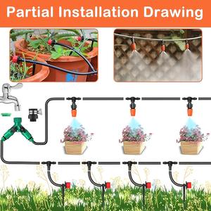 Kit de riego por goteo para jardín, 30 metros, 1/2 pulgada, PVC, sistema de riego automático para plantas de exterior, fácil instalación - Product Image 2