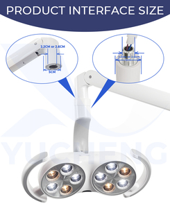 Lampada a LED a doppio colore a 10 fori per l'illuminazione di trattamenti dentali nelle cliniche - Product Image 4