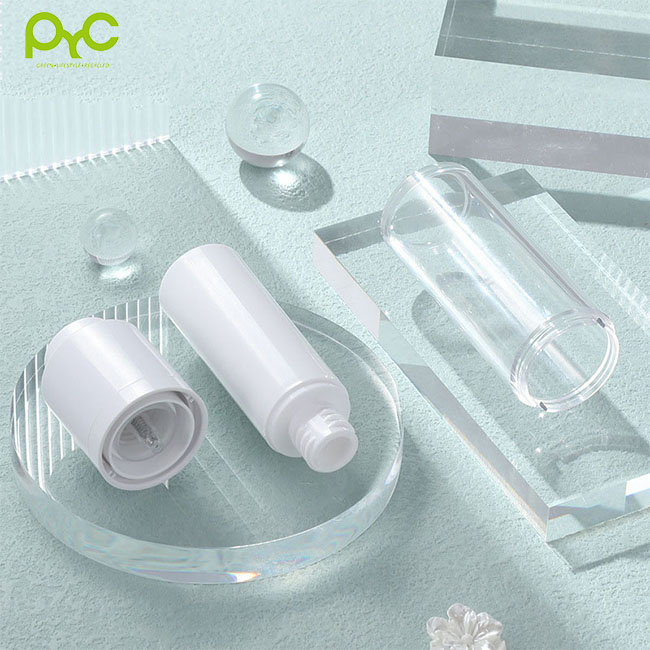 Hot Sale White Rotating Airless Bottle Refillable Cylinder Round Small Spray Bottle