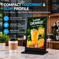 Affichage numérique de table avec batterie intégrée, écran LCD pour menu, mise à jour à distance via application mobile et Wi-Fi pour restaurants et cafés