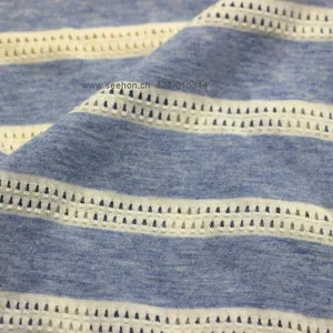 Fabric 755gsm SailorStripe: Achieve a nautical and preppy look with this sailor stripe knit fabric