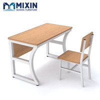 Ensemble de table et chaises double pour enseignants des Philippines, en PP de haute qualité, mobilier scolaire moderne, prix d'usine