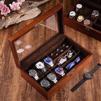 Boîtes de montre en cuir PU croco avec logo personnalisé avec 5/10 emplacements étuis à bijoux en bois fabriqués à la main directement du fabricant