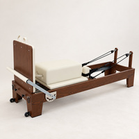 Reformer Pilates en bois de chêne de qualité commerciale, appareil d'exercice réglable et portable pour studio