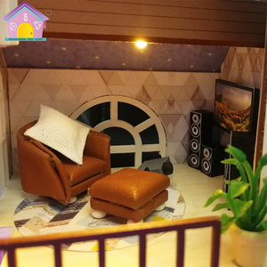 <span class=keywords><strong>2021</strong></span> Offre Spéciale nouvel An Cadeaux non assemblé en bois maison jouet pour la boutique de cadeaux avec des poupées - Product Image 4