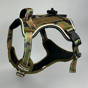 Tactical <b>Dog</b> Harness Set With Led <b>Light</b> Medium Size For Outdoor Use - Product Image 2