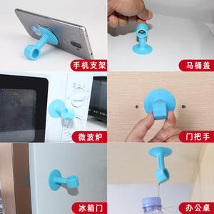 Bouchon de porte en silicone, nouveau type, anti-collision, coussin de poignée de porte pour la maison, pas de perçage requis, bloque-porte silencieux, anti-collision - Product Image 6