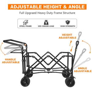 Chariot pliable NapFox 140L tout-terrain avec auvent amovible pour usage extérieur - Product Image 5