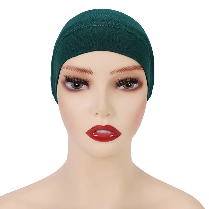 2023 Hot Selling Moslim Vrouwen Arabische Sjaal Beanie Multifunctionele Effen Kleur Binnenhijab Cap