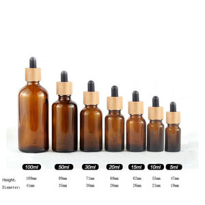 30ml 1oz 2oz 4oz 8oz Round Empty Amber Boston Glass Dropper Bottles <b>Box</b> Packaging 15 ml Essential Oil Bottles - Product Image 1