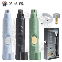 OEM Professioneller 2-Gang Geräuscharmer USB-Aufladbarer Elektrischer Haustier-Nagelschleifer mit LED-Licht für Hund Katze Welpe Kätzchen