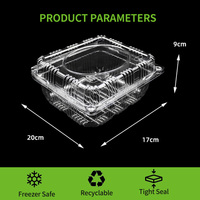Boîte d'emballage de fruits en plastique transparent à charnière personnalisée avec trou d'air pour tomates cerises et framboises