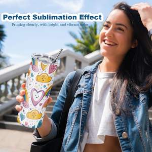 Lot de 25 gobelets en acier inoxydable à double paroi de 20 oz, gobelets blancs minces et droits en vrac, gobelets à sublimation thermique chaude - Product Image 5