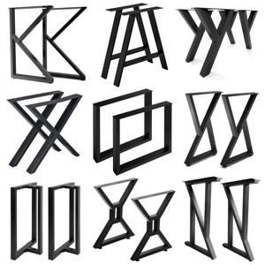 Mesa Marcos pulidos Restaurante industrial Escritorio Oficina Banco de acero de hierro fundido Comedor Café Comedor Muebles Patas de mesa de metal - Product Image 2