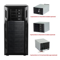 E-ATX Dual-Way Motherboard Supporting 360 Water Cooling Full Tower Workstation Chassis Multiple Optical Gaming Computer Case