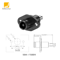 Connecteurs cc haute tension 50A stockage d'énergie IP 67 connecteur étanche d'alimentation cc connecteur de prise de stockage d'énergie