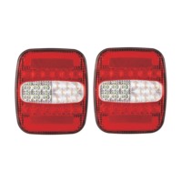 Nouveau feu arrière combiné carré à LED, feu stop, clignotant, feu de recul, certifié IP67 SAE/DOT, étanche pour camion