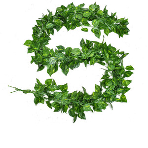 Bán Buôn Chất Lượng Cao Cưới Màu Xanh Lá Cây Trang Trí Treo Cây Để Lại Nho Nhân Tạo Vine Bài Wisteria Silk Flower - Product Image 2