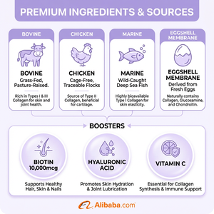 Producto de Belleza con Biotina, Ácido Hialurónico y Vitamina C para Múltiples Beneficios, Polvo de Péptidos de Colágeno - Product Image 4