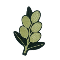 Patch brodé 3D personnalisé en fer à repasser, motif floral alphabet 2D en tissu toile, pour vêtements