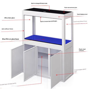 <span class=keywords><strong>Acuario</strong></span> Moderno de Lujo con Cristal de Alta Calidad, de 1 Metro de Altura, con Mueble para Sala de Estar, Ecológico, 300L - Product Image 4