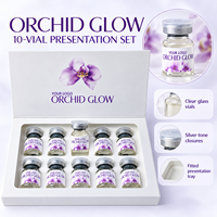 Ensemble d'ampoules de sérum facial Orchid Glow, acide hyaluronique, complexe TECA, hydratant, revitalisant, anti-rides, flacons en verre, logo personnalisé