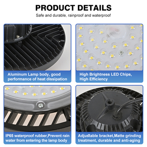 <span class=keywords><strong>Led</strong></span> cao bay ánh sáng Cửa Hàng Chiếu sáng với cắm và móc vòng thương mại UFO đèn cho Nhà để xe phòng tập thể dục kho hội thảo nhà máy Barn - Product Image 6