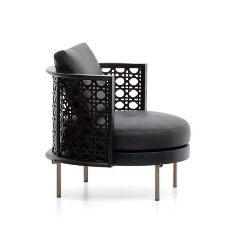 Canapé simple italien moderne, chaise de loisirs de salon, de chambre à coucher, de créateur, tissage créatif