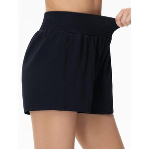 FOXA Pantalones cortos deportivos de cintura alta para mujer, pantalones cortos deportivos de verano con bolsillos con cremallera - Product Image 2