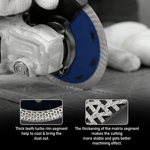 Lame de <span class=keywords><strong>scie</strong></span> diamantée industrielle NAKAMURA ZCDJ-007, diamètre 18 mm, épaisseur 1 mm, mandrin 7/8, revêtement Ti, pressée à chaud, pour la découpe de pierre et de béton - Product Image 4
