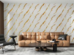 Papier peint et autocollant mural en PVC PET effet marbre craquelé doré extra épais <span class=keywords><strong>de</strong></span> 2,6 mm, imperméable et auto-adhésif - Product Image 4