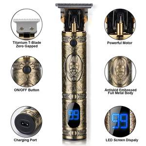 Lanumi JM-700AL professionale barbiere forniture taglio tutto metallo barba trimmer capelli elettrico salone Cordless ricaricabile 0mm - Product Image 2