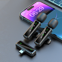 Mini micros de microphone Lavalier sans fil pour iPhone Samsung Camera Live Stream Vlog tout en un universel un micro