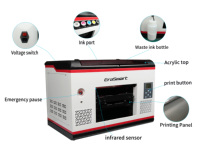 Impresión de uñas CCD Visual Auto Posicionamiento A3 UV Impresora plana Máquina de impresión para guitarra Pick Metal Vidrio Madera