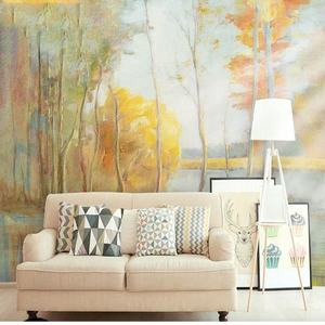 Carta da Parati Impermeabile Adesiva 3D Personalizzata con Arte Astratta Dipinta a Mano in Stile Nordico Moderno per <span class=keywords><strong>Sfondo</strong></span> di Hotel e Soggiorno - Product Image 3