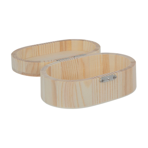 Boîte <span class=keywords><strong>en</strong></span> <span class=keywords><strong>bois</strong></span> à charnière personnalisée avec loquet boîte à bijoux <span class=keywords><strong>en</strong></span> <span class=keywords><strong>bois</strong></span> de forme ovale - Product Image 2