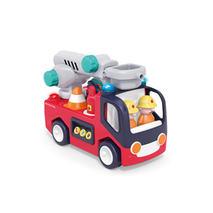Camión de bomberos musical de <span class=keywords><strong>juguete</strong></span> para bebés-Vehículo de aprendizaje educativo temprano con sonidos y luces, coche de bomberos para orugas - Product Image 1