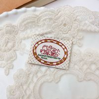 Koreaanse Ins-stijl schattig geweven label originele stoffen label hart fruit cartoon patroon handgemaakt naaien doe-het-zelf kledingaccessoires
