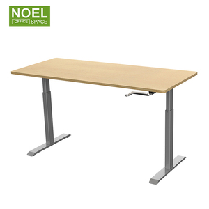 Bureau de travail moderne à commande manuelle, table de bureau réglable en hauteur, bureau pour ordinateur portable - Product Image 2