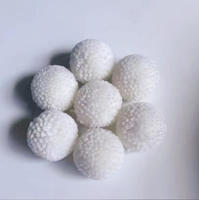 Pompon en fil pelucheux rond de 3 cm, pendentif décoratif, accessoire pour vêtements et cheveux, pompon pour l'éducation précoce des enfants