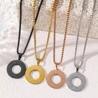 Pendentif de voiture en acier inoxydable avec calligraphie islamique arabe du mot Allah et verset religieux, bijoux de mode, colliers pour hommes