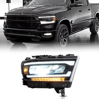 Phares avant à LED complets d'usine avec clignotants séquentiels pour Dodge Ram 1500 2019 2020 2021