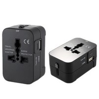 Adaptor Perjalanan Universal Bestseller Multi-fungsi 1A1C Pengisian Cepat All-in-one untuk Colokan Seluruh Dunia, Cocok untuk AS, EU, UK, AUS