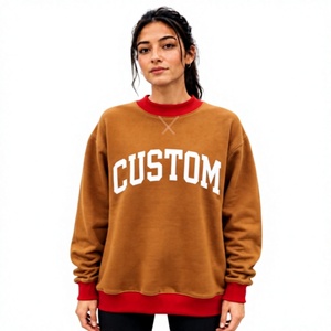 Suéter de Moda para Mujer, de Alta Calidad, Corte Regular, Tallas Grandes, Cuello Alto Simulado, Manga Larga, Hombros Caídos, Felpa, para Invierno y Otoño - Product Image 1