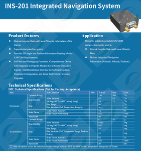Ins-201 thống định vị Tích hợp đầu ra tốc độ góc và thông tin Vận tốc tuyến tính của tàu sân bay - Product Image 2